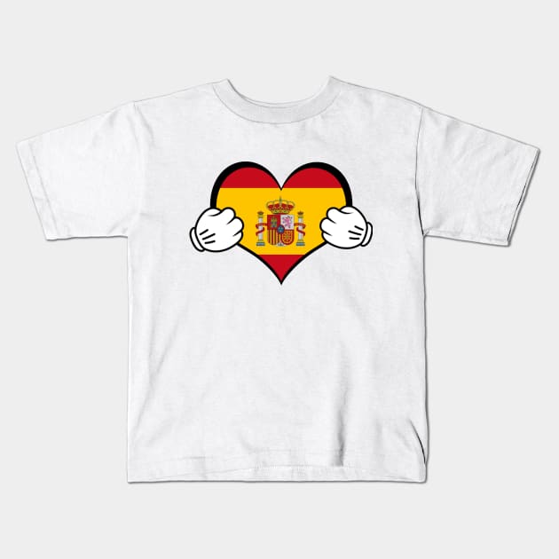 Spain flag Kids T-Shirt by Pieartscreation